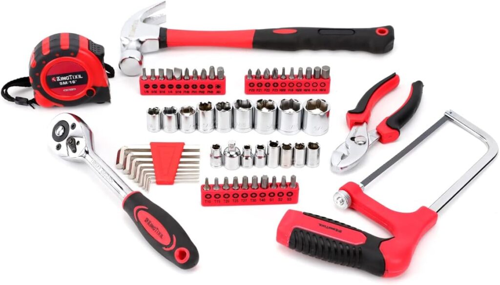 KingTool 325 Piece Home Repair Tool Kit, General Home/Auto Repair Tool Set, Toolbox Storage Case with Drawer, General Household Tool Kit - Perfect for Homeowner, Diyer, Handyman