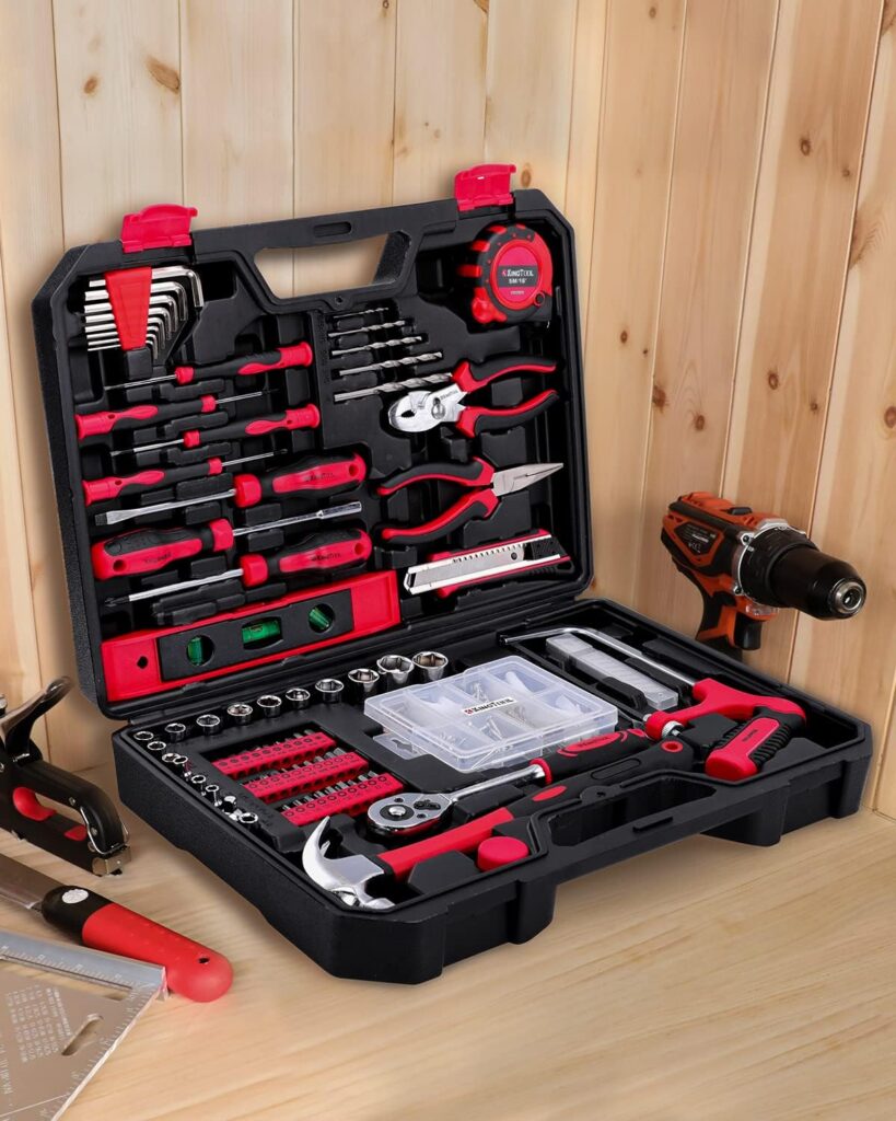 KingTool 325 Piece Home Repair Tool Kit, General Home/Auto Repair Tool Set, Toolbox Storage Case with Drawer, General Household Tool Kit - Perfect for Homeowner, Diyer, Handyman